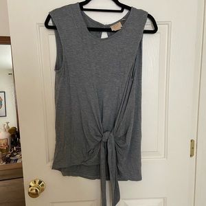 Anthro Gray Knot Detail Tank